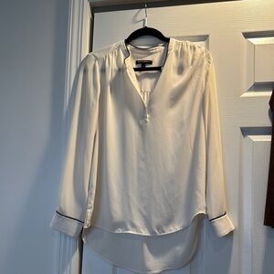 Banana Republic White 3/4 Sleeve Relaxed Blouse